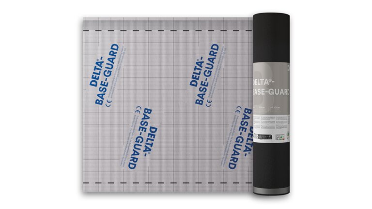 Schutzbahn Delta-Base-Guard für erdberührte Bauteile und Fundamente.